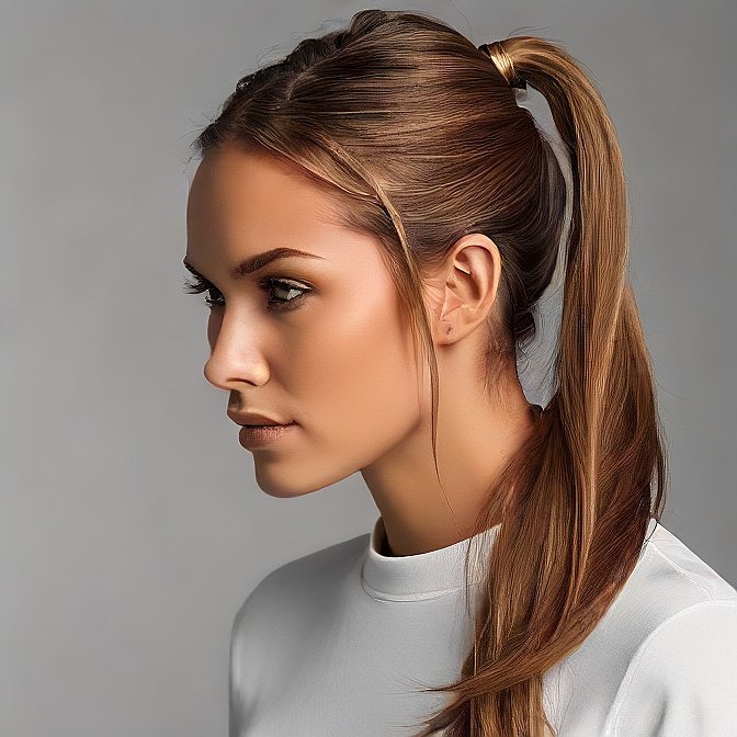 Messy Side Part Ponytail